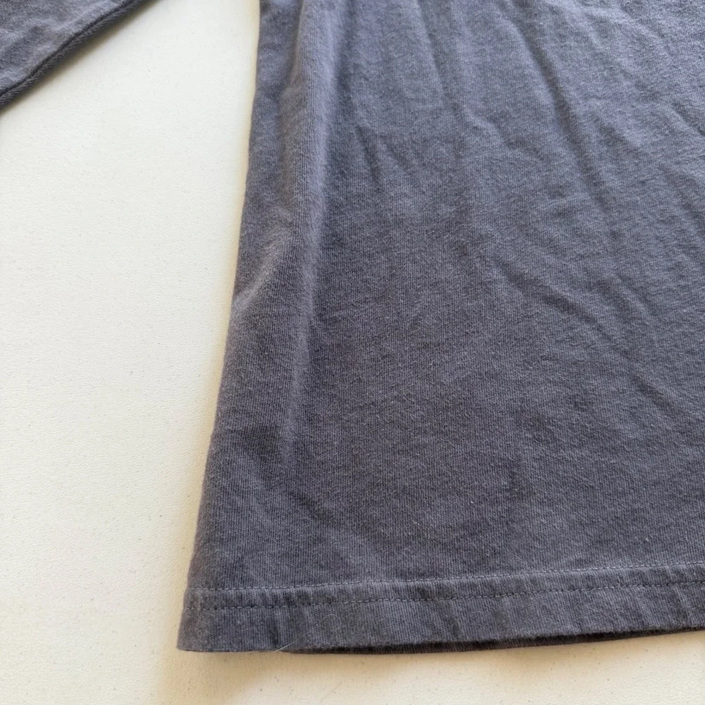 The North Face Men L Gray Cotton Raglan Long Sleeve Crewneck Heritage TShirt Y2K